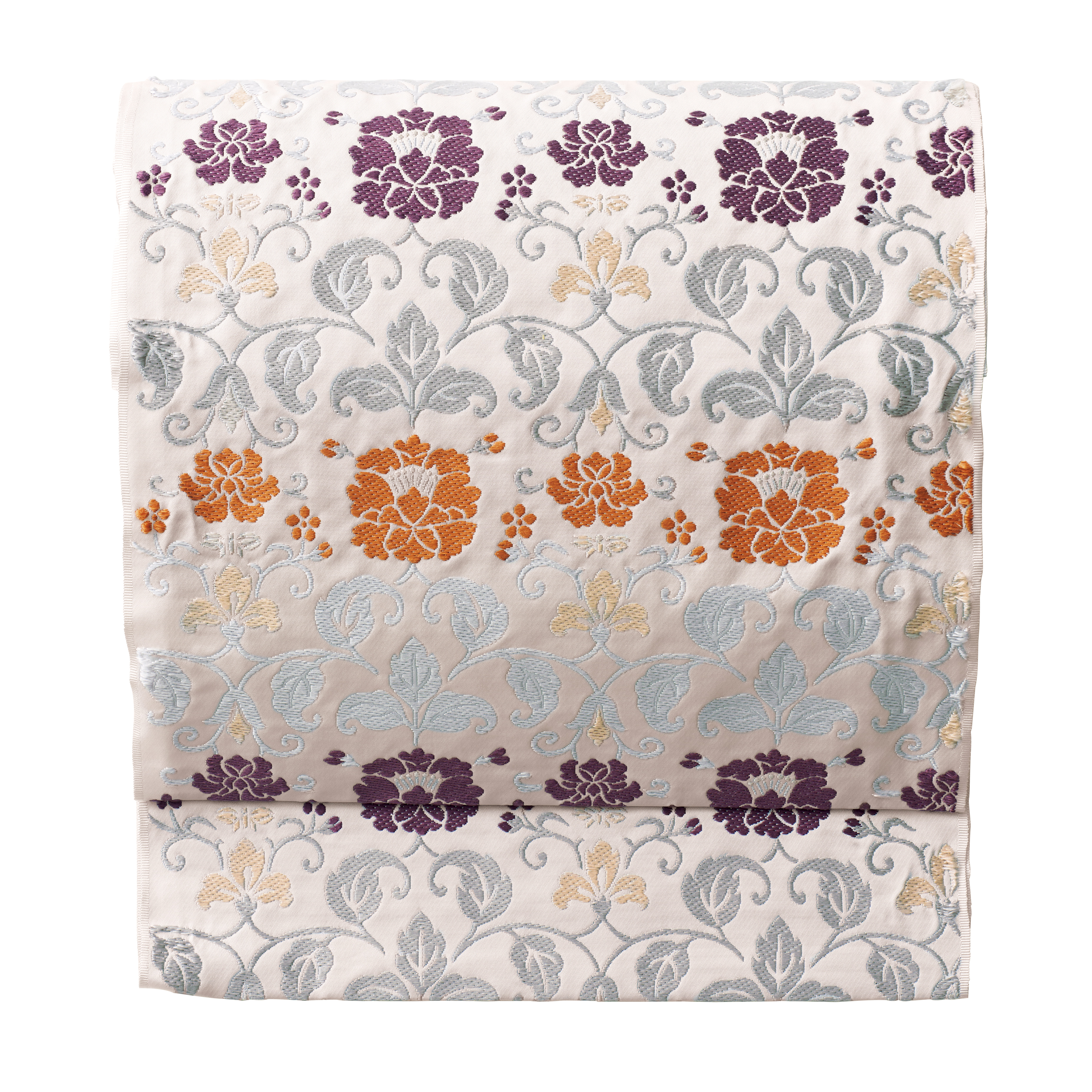 【受注生産】ゆりあ好みの名古屋帯「牡丹唐草段」